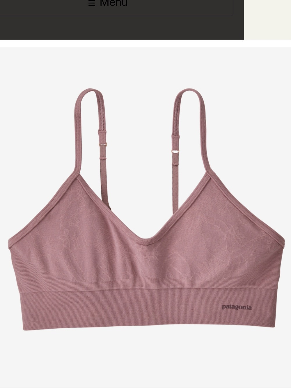 Patagonia barely wireless bralette bra rose jacquard M used